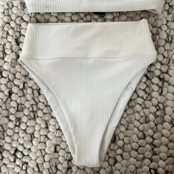 White Rib Beach Riot Swimsuit - Picture 5 of 6